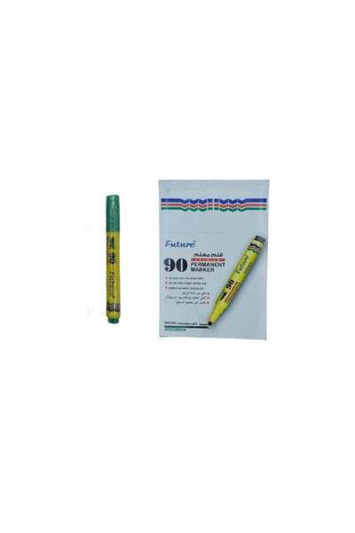 FUTURE - أقلام تحديد دائمة 90 قلم، 4.0 مم، 12 قلم، لون أخضر