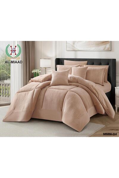 ALMIAAD Double bed quilt set, 8 pieces, soft winter velvet, heavy, embossed p...