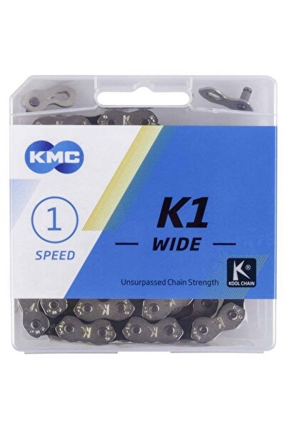 KMC Lanț lat K1 argintiu/negru K1