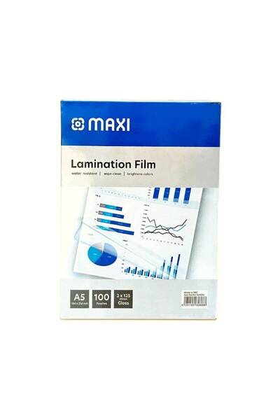 MAXİ فيلم تغليف A5 – 125 ميكرون، 100 ورقة
