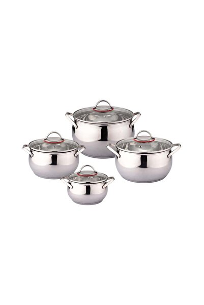 Noon East 8-Piece Non-Stick 304 Stainless Steel Cookware Set with Heat-Resist...