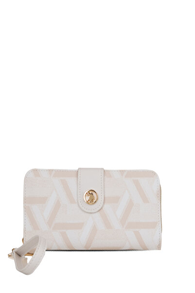 U.S. Polo Assn. Geantă portofoliu pentru femei crem Usc26340