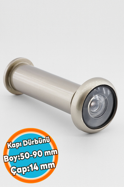 NZB Ayarlanabilir Kapı Dürbünü Çelik Kapı Saten 50-90 mm Çap 14 mm