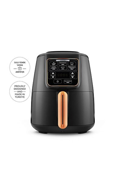ozbience Air Pro Cook XL 2-in-1 Konuşan Airfryer, Siyah ve Bakır, 4 Kişilik