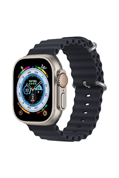 Sarphia Store Curea din silicon - Compatibilă cu Apple Watch 1-8, Ultra, SE, mărime 38/40/41 mm - Negru
