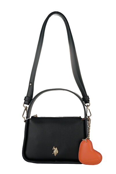 U.S. Polo Assn. حقيبة ماسنجر نسائية سوداء اللون Us26190