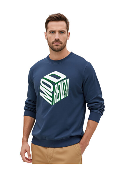 Füme Baskılı Sweatshirt