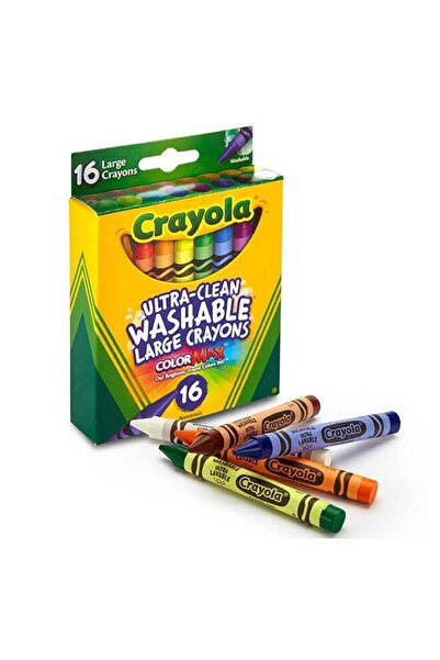 Crayola Ultra-Clean Washable Crayons, Large Crayons for Toddlers, 16 Count, K...