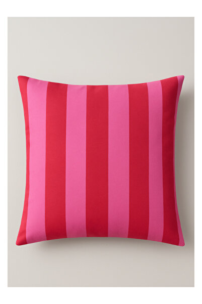 BeeShine 45 cm X 45 cm Striped, Colorful Set of 2 Throw Pillow Covers - Red P...
