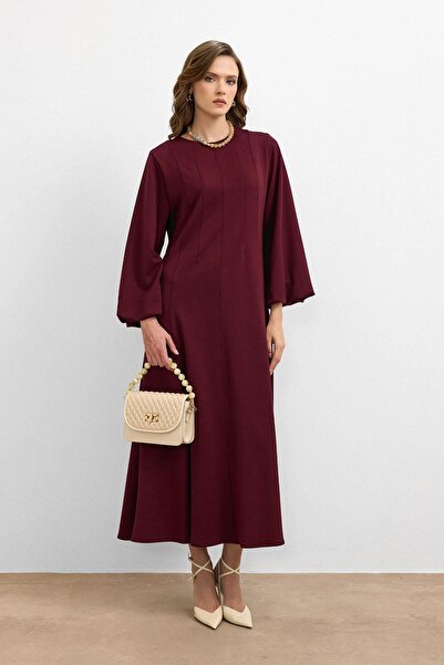 Ranasubaşı فستان بالون كول بريتلي باللون الأحمر الداكن