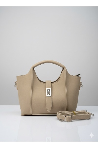 AVİVACOLLECTİON Aviva Lock Single Size Medium Handbag, Shoulder Bag, and Cros...