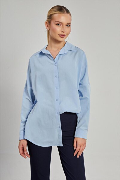 BARRELS AND OIL Women's Long Sleeve Shirt - Baby Blue