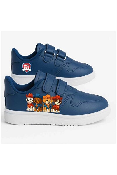 lias desing haw dog dog cu imprimeu pantofi sport pentru copii cu bandă albastră