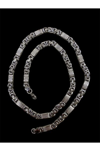 resse aksesuar Kararmaz Paslanmaz Kral Model Çelik Erkek Zincir Model 7 mm