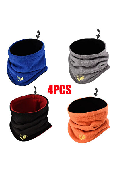 Choice 4pcs-mix 1/4/6pcs Winter Polar Fleece Half Face Mask Warm Scarf Face Cover For Men & Women Outdoor S
