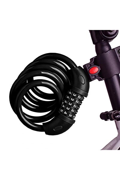 Choice قفل دراجة أسود برمز مكون من 5 أرقام، 1200 مم × 12 مم، قفل مضاد للسرقة،...