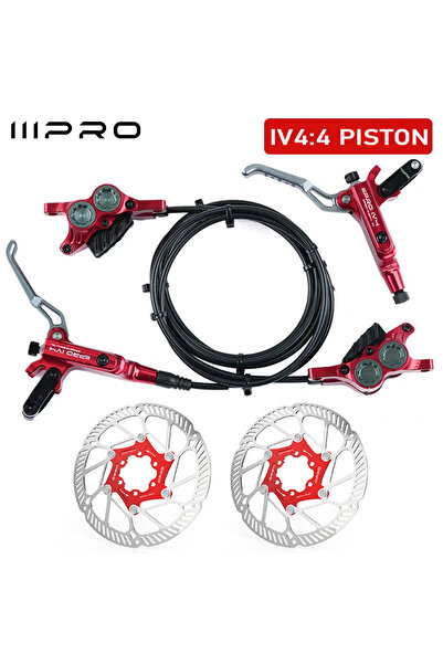 Choice طقم فرامل هيدروليكية للدراجات الهوائية RED Brake-Rotor IIIPRO IV4، طقم...