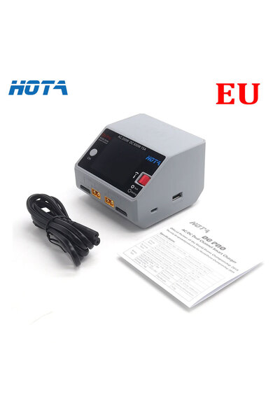 Choice شاحن بطاريات ذكي HOTA D6 Pro رمادي اللون، مزود بقابس أوروبي، بقدرة 200...