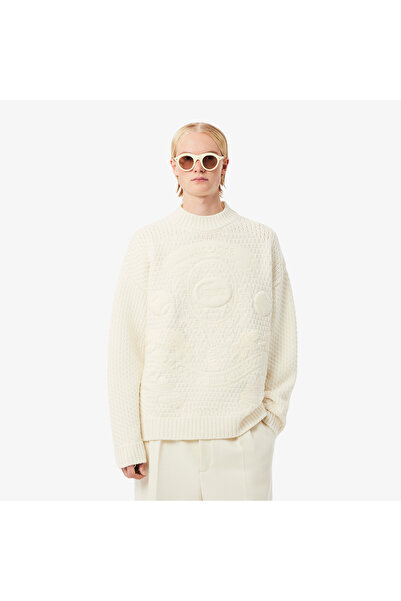 Lacoste Runway Embroidered Badge Wool Sweater - AH3737-OP-70V