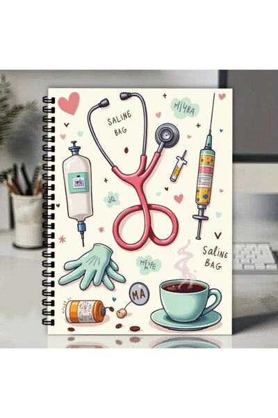 Choice دفتر ملاحظات حلزوني أبيض اللون، مناسب للمساعدين الطبيين والممرضات، هدي...