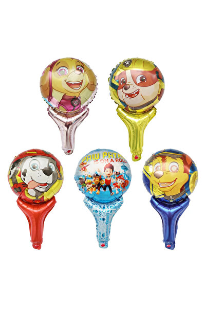 PAW PATROL 25x50cm mixed 20pcs Cartoon Animal Hand Held Stick Aluminum Film Balloons for Boy Birthda