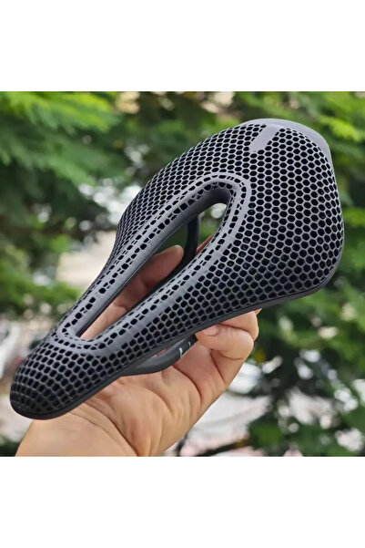 Choice سرج دراجة جبلية فائق الخفة بتقنية الطباعة ثلاثية الأبعاد SD-3D-Carbon GOLDIX، مصنوع من ألياف الكربون، بقاعدة من ألياف الكربون.