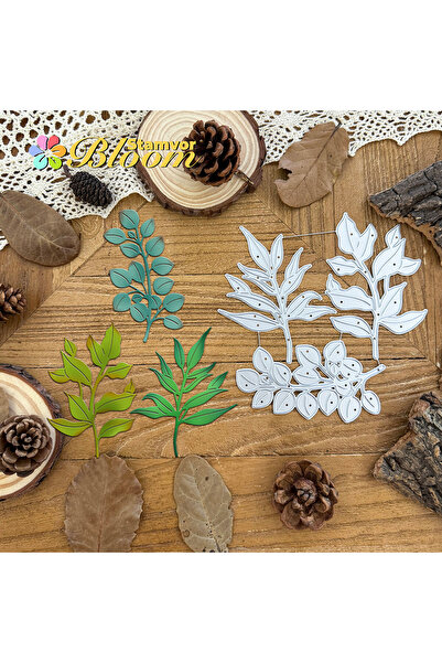 Choice Original Lovely Leaves Eucalyptus Branches Metal Cutting Dies Scrapboo...