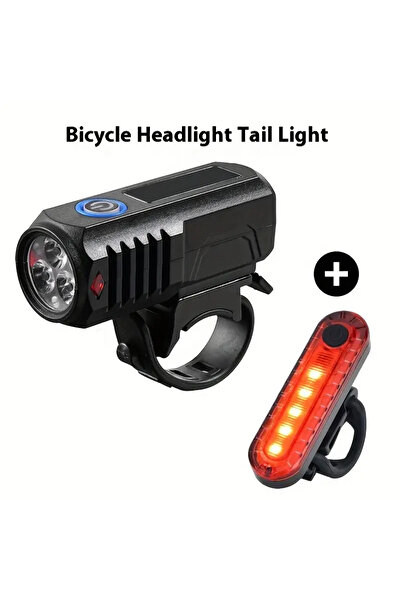 Choice 2288 ومجموعة إضاءة دراجة قابلة لإعادة الشحن عبر منفذ USB، إضاءة أمامية...