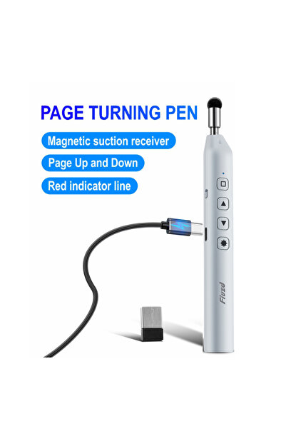 Choice1 White Wireless Page Turner Presenter Page Turning Pen Pointer Powerpo...