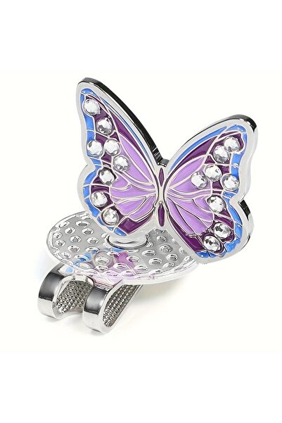 Choice علامة قبعة بيسبول على شكل فراشة مرصعة بأحجار الراين المتعددة مع مشبك م...