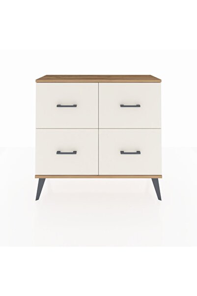 Dienni Arges Şifonyer 4 Çekmeceli 88x30x80 Çam-Çam/Aytaşı