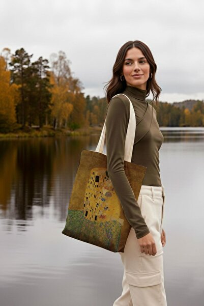 Bagg Canvas Klimt Kiss Printed Cloth Bag
