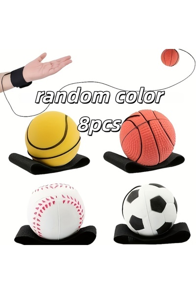Choice مجموعة أساور معصم رياضية بألوان عشوائية مكونة من 8 قطع لكرة السلة والب...