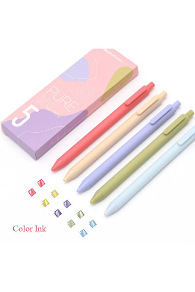 Choice قلم موراندي 2 كاكو متعدد الألوان، قلم حبر جاف عتيق لطيف قابل للسحب، رف...