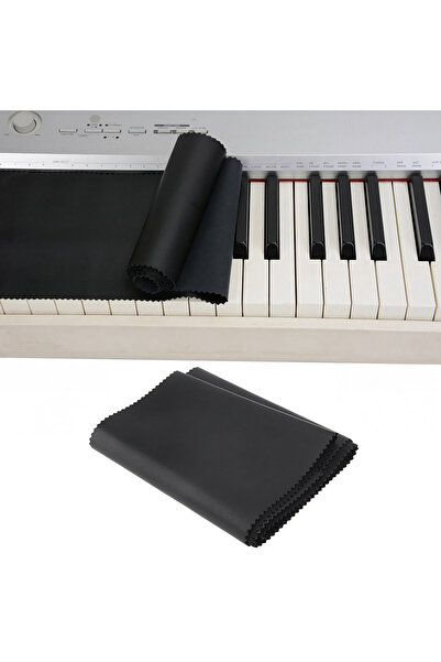 Choice 125x15.5cm/49.2x6.1inch PU Leather Black Piano Keyboard Dust Cover for 88 Keys Upright Pianos / G...