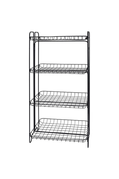 Koopman International Raft metalic Koopman cu 4 rafturi, metal, 49X33X90 cm, ...