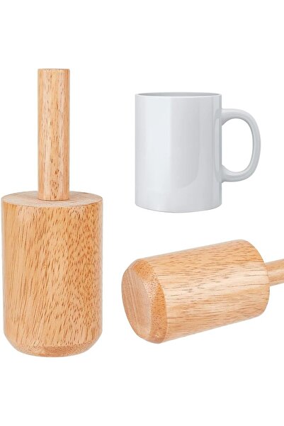 Choice قوالب فخارية على شكل أكواب، مقاس 86 × 31 بوصة، من خشب بورليوود، مع مقا...