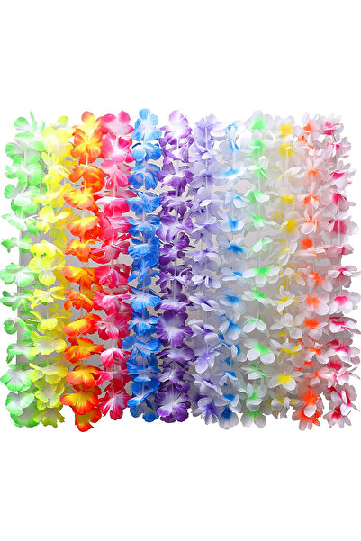 Choice 24 قطعة من أكاليل الزهور الهاوائية، 24/48 قطعة، أكاليل زهور صناعية لحف...