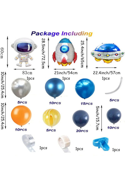 Choice كما هو موضح في الصورة 1، طقم قوس بالونات بطابع الفضاء مكون من 86 قطعة ...