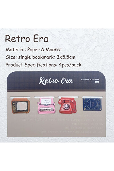 Choice 4 قطع من فواصل الكتب المغناطيسية بتصميم كلاسيكي، صفحات قراءة، كتب، أدو...