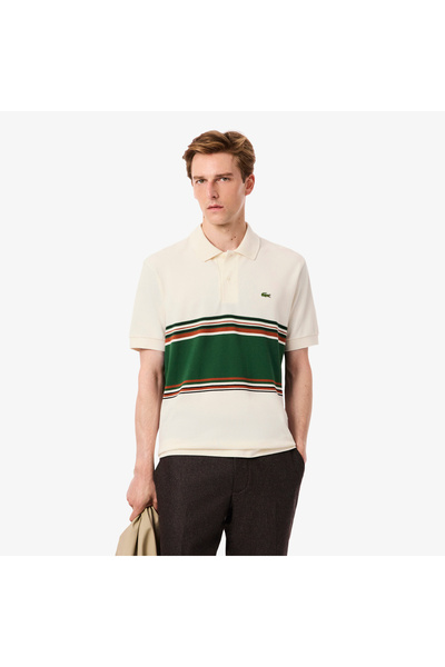 Lacoste French Made Classic Fit Striped Polo Shirt - PH5457-00-XFJ