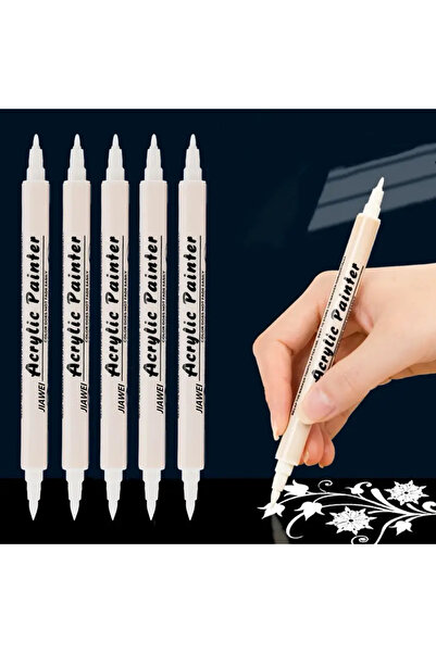 Choice White-5pcs Acrylic Paint Marker Pens | Waterproof & Quick-Drying | Per...