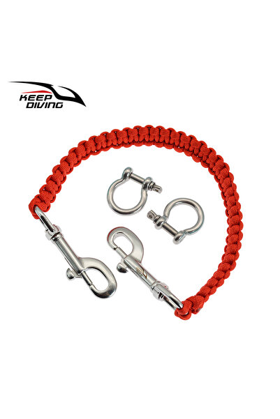 Choice9 01B أحمر، قطعة واحدة، مقبض حامل كاميرا غوص، حبل تعليق، حبل مضيء منسوج...