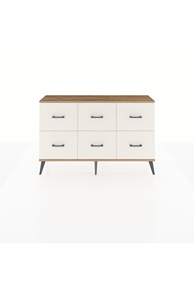 Dienni Arges Konsol 6 Çekmeceli 132x30x83 Çam-Çam/Aytaşı