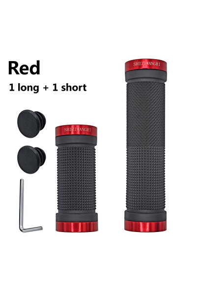 Choice Red 1 long 1 short 80mm/129mm Bicycle Grip Derailleur Bike Grip MTB Mo...