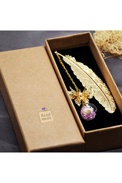 Choice Gold Butterfly Pin Retro Bookmark Feather Butterfly Creative Metal Boo...