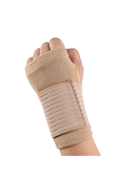 Choice دعامة معصم مرنة بيج اللون، قطعتان، مزودة بحزام، لعلاج متلازمة النفق ال...