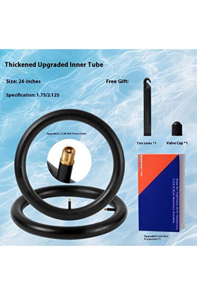 Choice صمام شريدر NT-26 بوصة NPY قطعة واحدة أنبوب داخلي للدراجة مقاس 1.75/2.125 بوصة قابل للطي لعجلة صغيرة مقاس 26 بوصة