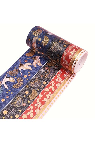 Choice1 مجموعة شريط واشي من إس دبليو، ٥ لفات/علبة، شريط واشي بتصميم برونزي را...