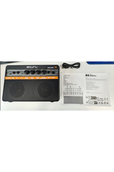 Choice مكبر صوت جيتار باس محمول أسود اللون بقوة 20 واط، قابل لإعادة الشحن، مز...